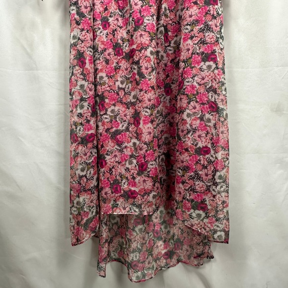 INC International Concepts Pink Floral Off Shoulder High Low Midi Dress XL - Picture 10 of 13